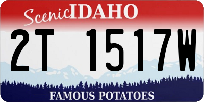 ID license plate 2T1517W