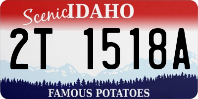ID license plate 2T1518A