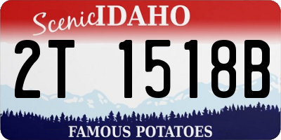 ID license plate 2T1518B