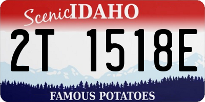 ID license plate 2T1518E