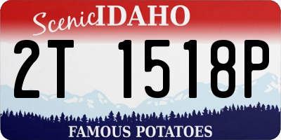 ID license plate 2T1518P