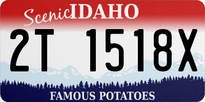 ID license plate 2T1518X