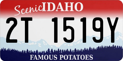 ID license plate 2T1519Y