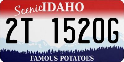 ID license plate 2T1520G