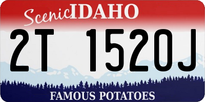 ID license plate 2T1520J
