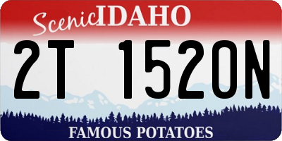 ID license plate 2T1520N