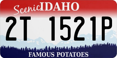ID license plate 2T1521P