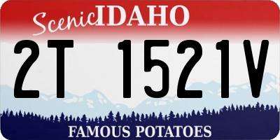 ID license plate 2T1521V