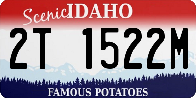 ID license plate 2T1522M