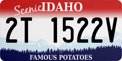 ID license plate 2T1522V