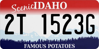 ID license plate 2T1523G
