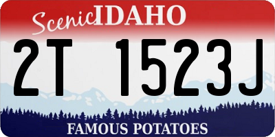 ID license plate 2T1523J