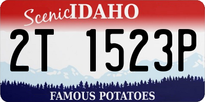 ID license plate 2T1523P