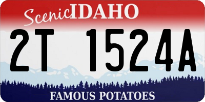 ID license plate 2T1524A