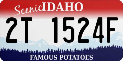 ID license plate 2T1524F