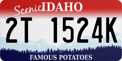 ID license plate 2T1524K