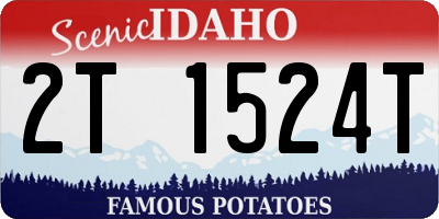 ID license plate 2T1524T