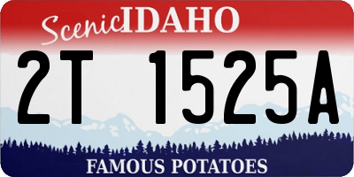 ID license plate 2T1525A