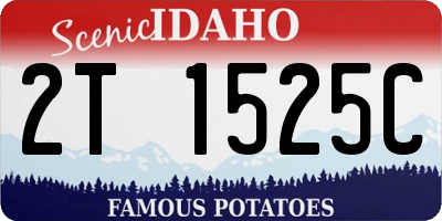 ID license plate 2T1525C