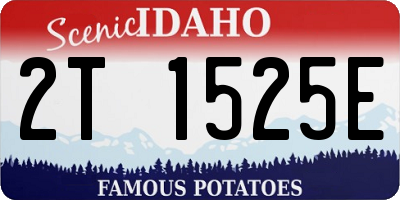 ID license plate 2T1525E