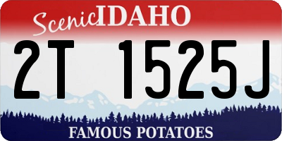 ID license plate 2T1525J
