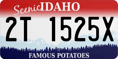 ID license plate 2T1525X
