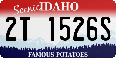 ID license plate 2T1526S