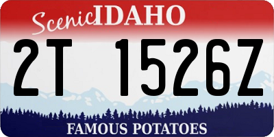ID license plate 2T1526Z