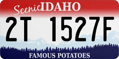 ID license plate 2T1527F