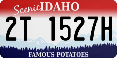 ID license plate 2T1527H