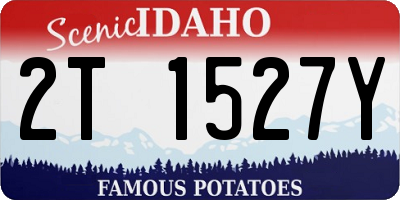 ID license plate 2T1527Y