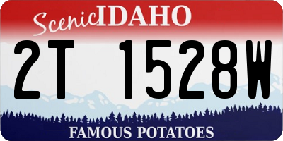 ID license plate 2T1528W