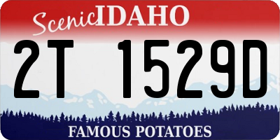 ID license plate 2T1529D