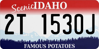 ID license plate 2T1530J