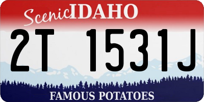 ID license plate 2T1531J