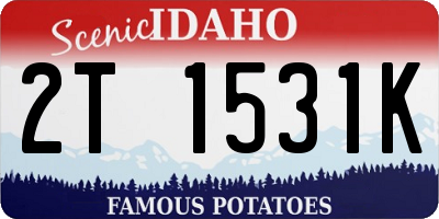 ID license plate 2T1531K