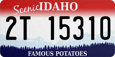 ID license plate 2T1531O
