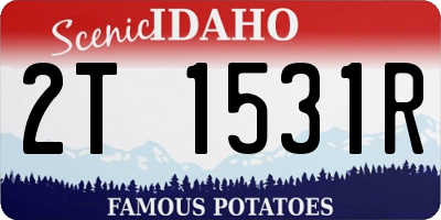 ID license plate 2T1531R