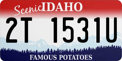 ID license plate 2T1531U