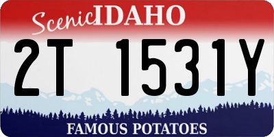 ID license plate 2T1531Y