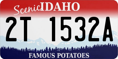 ID license plate 2T1532A