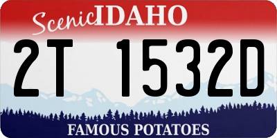ID license plate 2T1532D