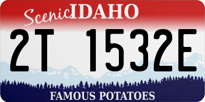 ID license plate 2T1532E