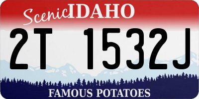 ID license plate 2T1532J