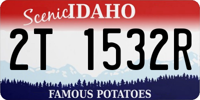 ID license plate 2T1532R