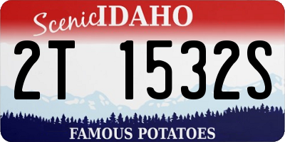 ID license plate 2T1532S