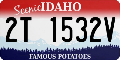 ID license plate 2T1532V