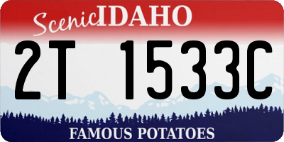 ID license plate 2T1533C