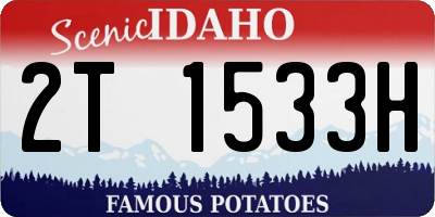 ID license plate 2T1533H