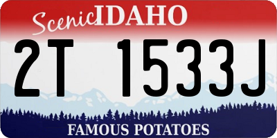 ID license plate 2T1533J